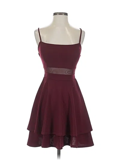 Pre-owned Emerald Sundae Cocktail Dress In Burgundy