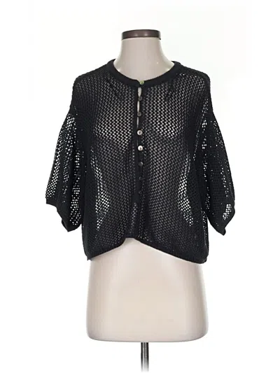 Pre-owned L*space 3/4 Sleeve Blouse In Black