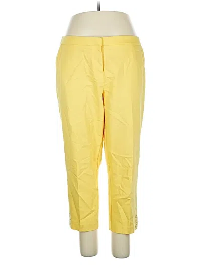 Pre-owned Rafaella Casual Pants In Yellow