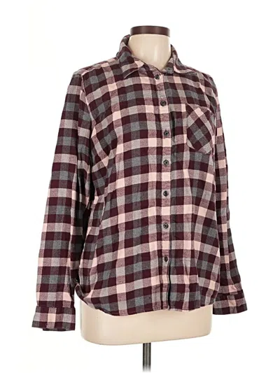 Pre-owned G.h. Bass & Co. Long Sleeve Button Down Shirt In Burgundy