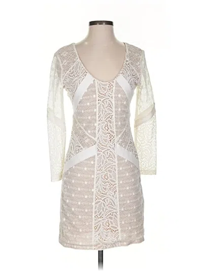 Pre-owned David Lerner Cocktail Dress In White