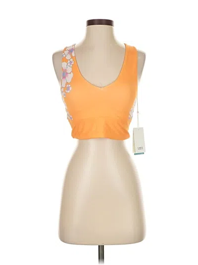 Pre-owned Carve Designs Tank Top Orange Halter Neckline Tops