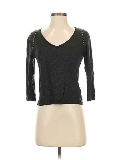 Pre-owned Ikks 3/4 Sleeve Top Gray Sweetheart Neckline Tops