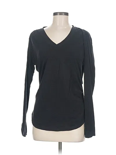 Pre-owned Athleta Long Sleeve T-shirt In Black