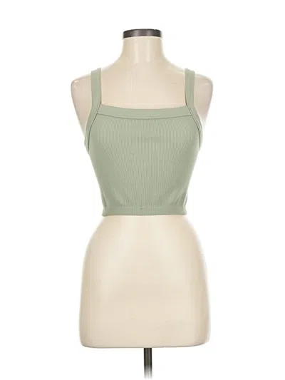Pre-owned Cotton On Sleeveless Top Green Square Neckline Tops