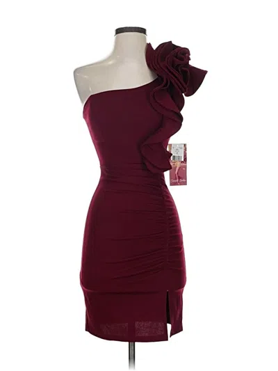 Pre-owned Emerald Sundae Cocktail Dress In Burgundy