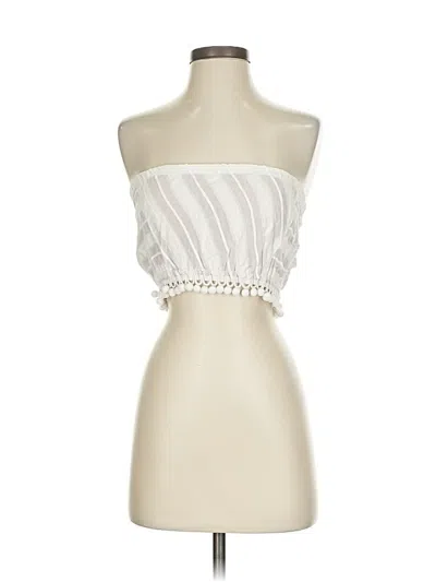 Pre-owned For Love & Lemons Sleeveless Blouse In White