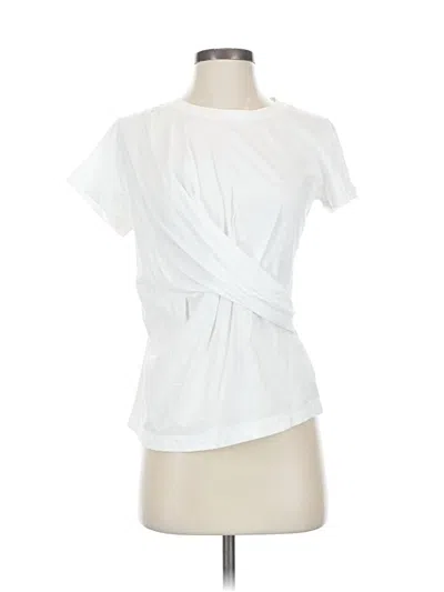 Pre-owned Cabi Short Sleeve Blouse In White