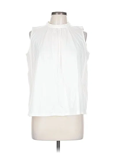 Pre-owned Uniqlo Sleeveless Blouse In White