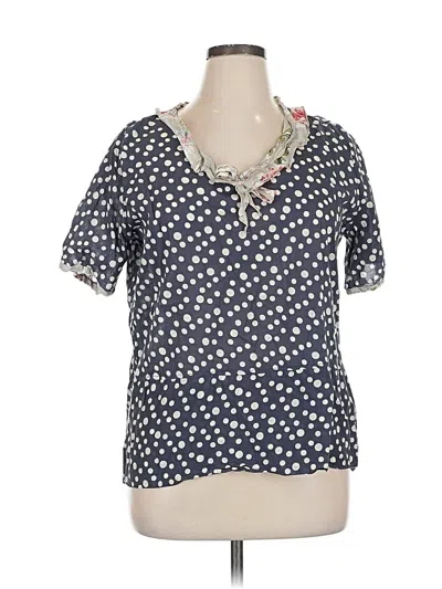 Pre-owned Little Journeys Chicago Short Sleeve Blouse In Blue