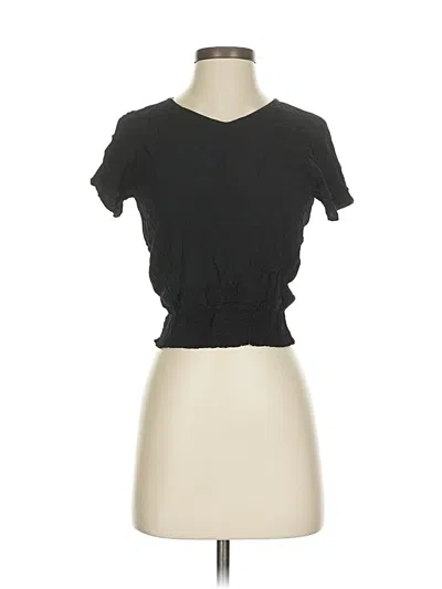 Pre-owned Paper Crane Short Sleeve Top Black Sweetheart Neckline Tops