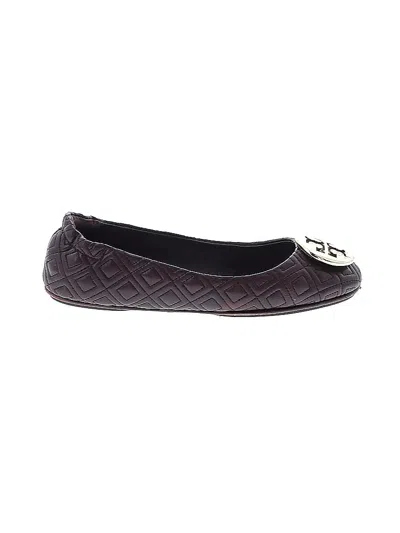 Pre-owned Tory Burch Flats In Brown