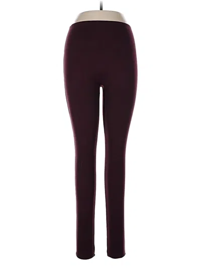 Pre-owned Spanx Leggings In Burgundy