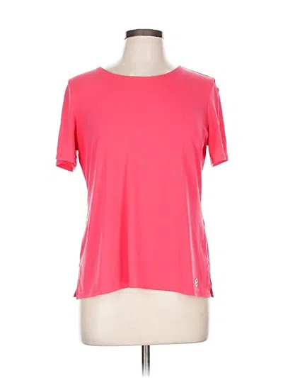 Pre-owned Michael Michael Kors Short Sleeve Top Pink Boatneck Tops
