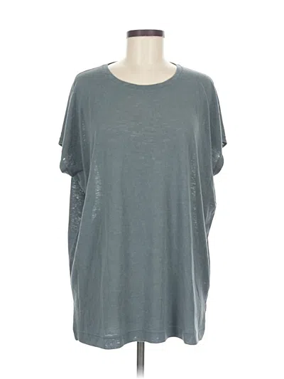 Pre-owned Athleta Short Sleeve Top Gray Scoop Neck Tops