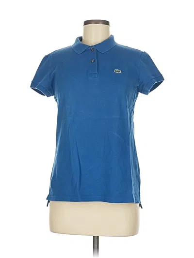 Pre-owned Lacoste Short Sleeve Polo Shirt In Blue