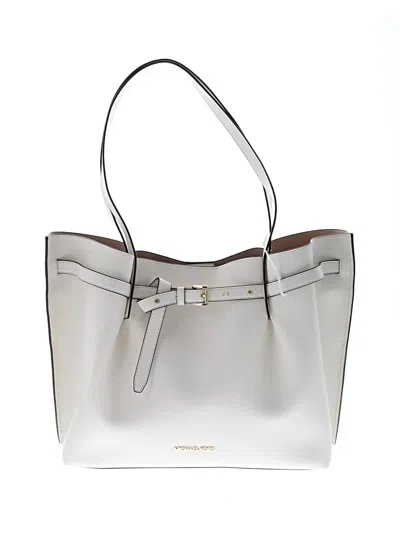 Pre-owned Michael Kors Leather Shoulder Bag In White