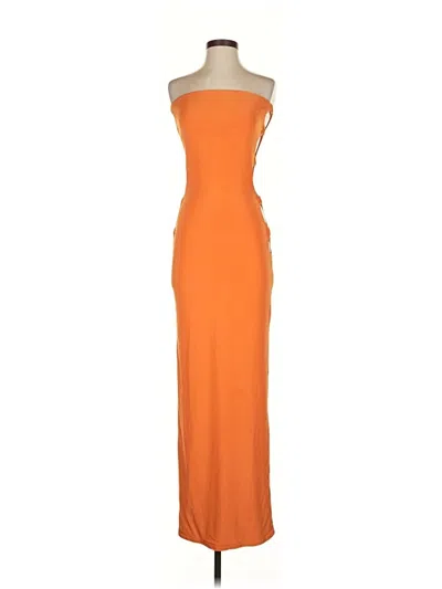 Pre-owned Prettylittlething Cocktail Dress In Orange