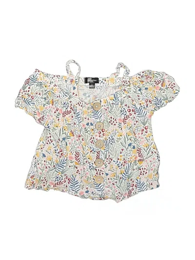 Pre-owned Picapino Kids' Short Sleeve Blouse In White