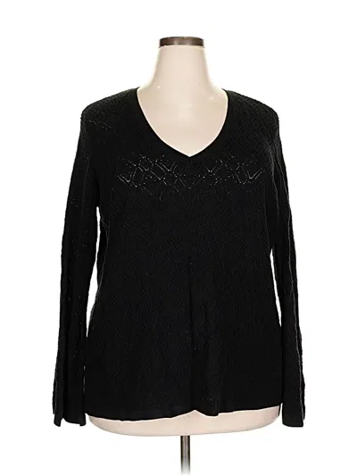 Pre-owned Talbots Pullover Sweater In Black