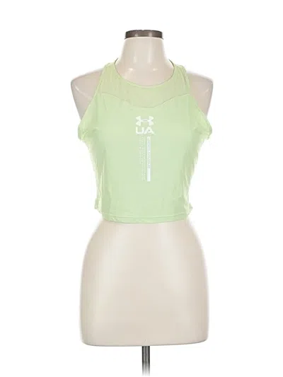 Pre-owned Under Armour Tank Top Green Halter Neckline Tops