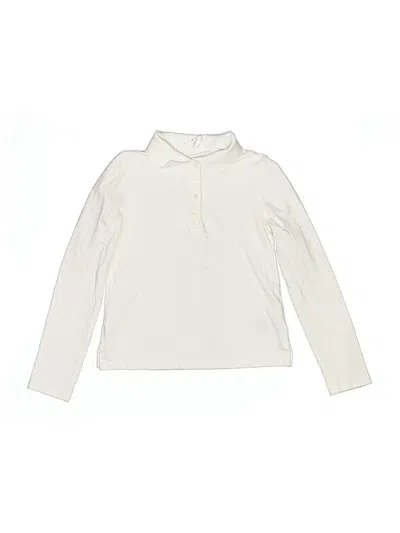 Pre-owned Gap Kids' Long Sleeve Top Ivory Turtleneck Tops In White