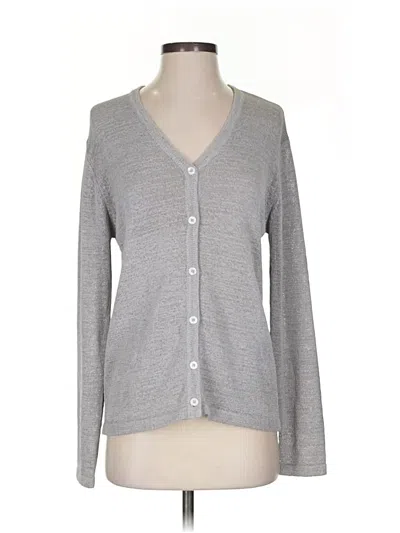 Pre-owned Silk Club Collection Cardigan Sweater In Gray