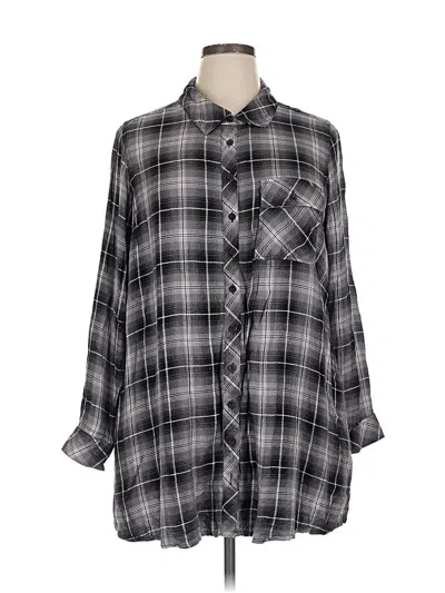 Pre-owned Tolani Long Sleeve Blouse In Gray