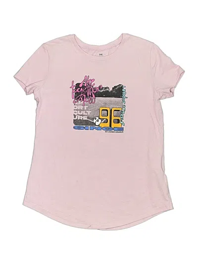 Pre-owned Under Armour Kids' Short Sleeve T-shirt In Pink