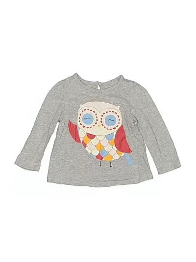 Pre-owned Baby Gap Kids' 3/4 Sleeve T-shirt In Gray
