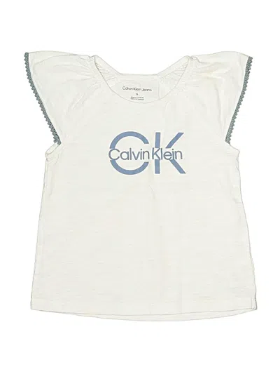 Pre-owned Calvin Klein Jeans Est.1978 Kids' Calvin Klein Jeans Sleeveless T-shirt In White