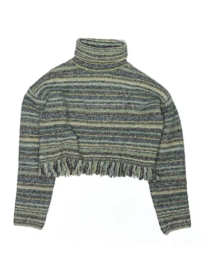 Pre-owned Zara Kids' Turtleneck Sweater In Green