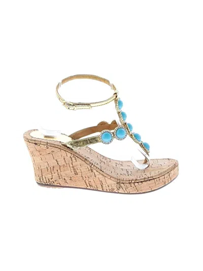 Pre-owned Mystique Wedges In Brown