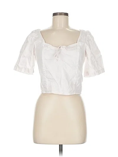 Pre-owned Levi's Short Sleeve Blouse In White