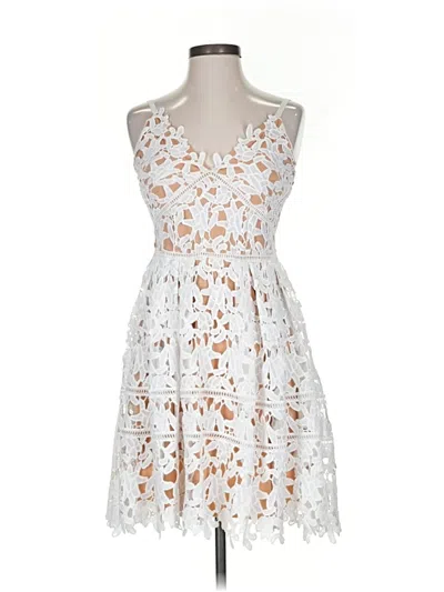Pre-owned Bailey Blue Cocktail Dress In White