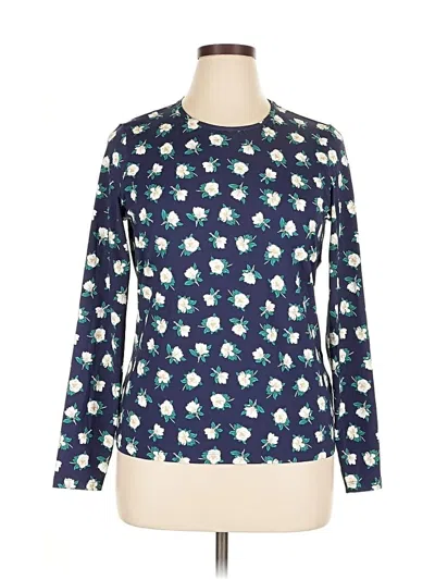 Pre-owned Lands' End Long Sleeve T-shirt In Blue