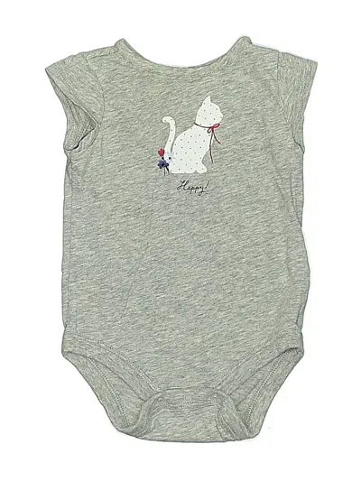Pre-owned Baby Gap Babies' Short Sleeve Onesie In Gray