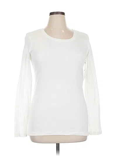 Pre-owned Caslon Long Sleeve T-shirt In White
