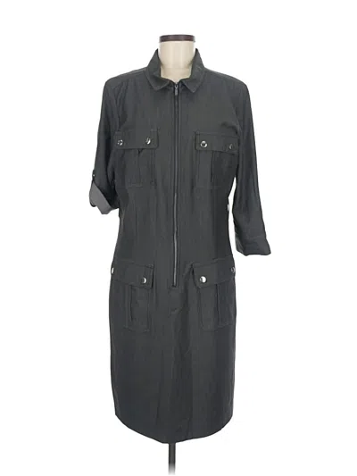 Pre-owned Sharagano Casual Dress In Gray