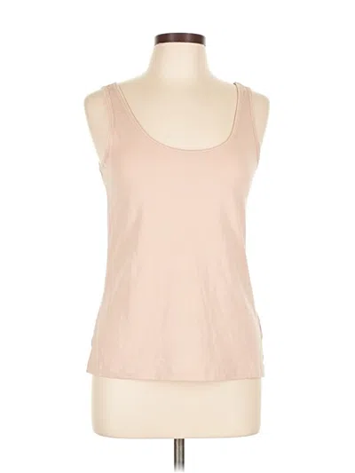 Pre-owned Duluth Trading Co. Tank Top Tan Halter Neckline Tops In Brown