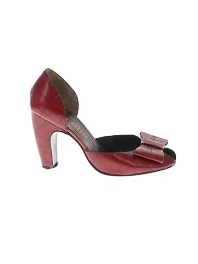 Pre-owned Miu Miu Heels In Red