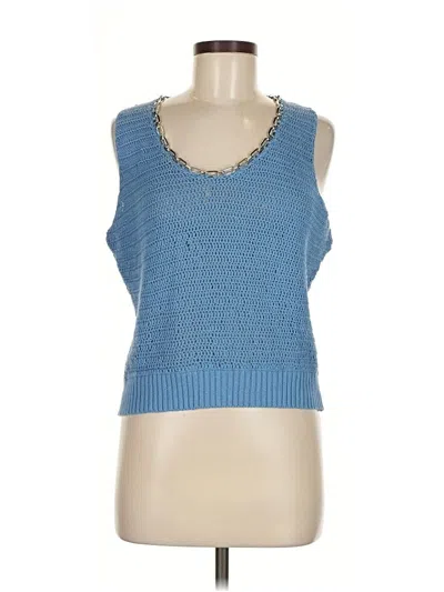 Pre-owned Central Park West Sweater Vest In Blue