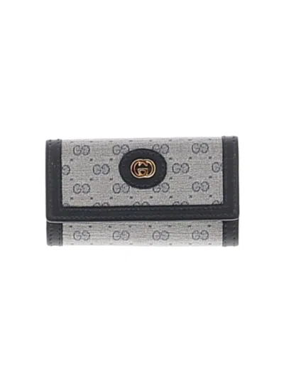 Pre-owned Gucci Card Holder In Blue