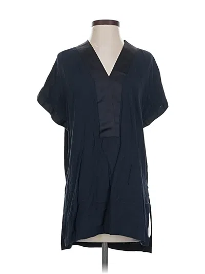 Pre-owned Banana Republic Factory Store Short Sleeve Blouse In Blue