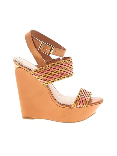 Pre-owned Jessica Simpson Wedges In Brown
