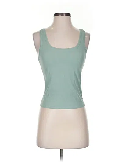 Pre-owned Crz Yoga Tank Top Green Strapless Neckline Tops