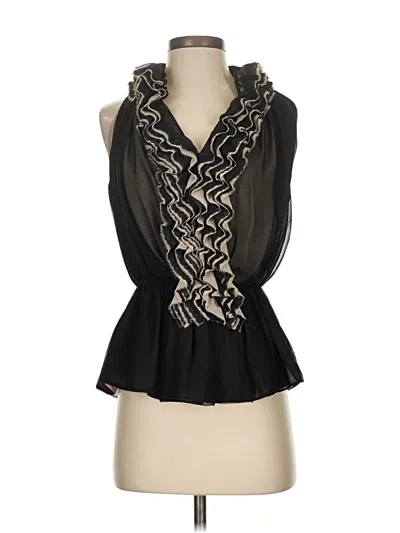 Pre-owned Robert Rodriguez Sleeveless Blouse In Black