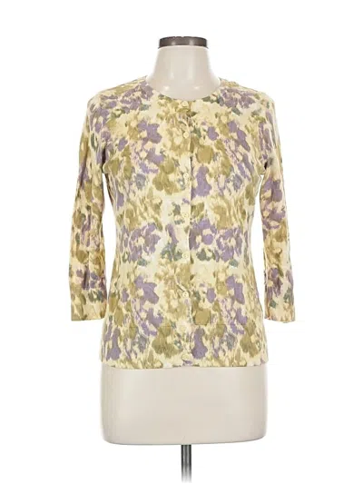 Pre-owned Caslon Cardigan Sweater In Gold