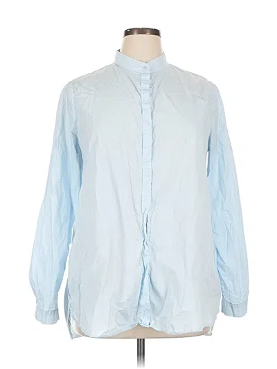Pre-owned Hoss Intropia Long Sleeve Button Down Shirt In Blue