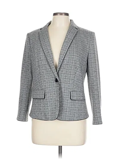 Pre-owned Ann Taylor Blazer Jacket In Gray
